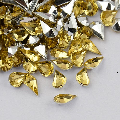 Strass bijoux acrylique Goutte 5 x 3 mm (50 pièces)