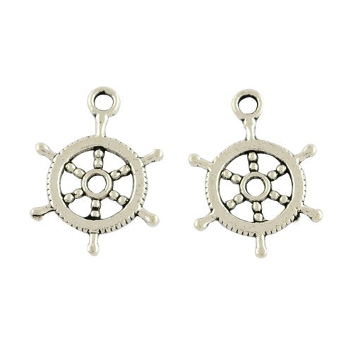 Breloque pendentif Barre bateau argenté