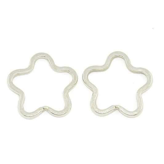 Anneaux porte clé fleur (5 pièces)