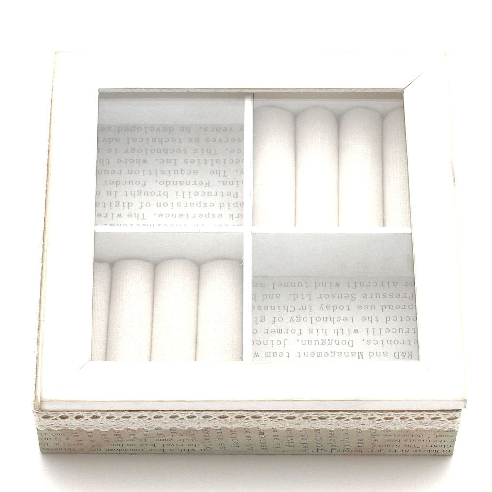 Boîte à bijoux bois et tissu