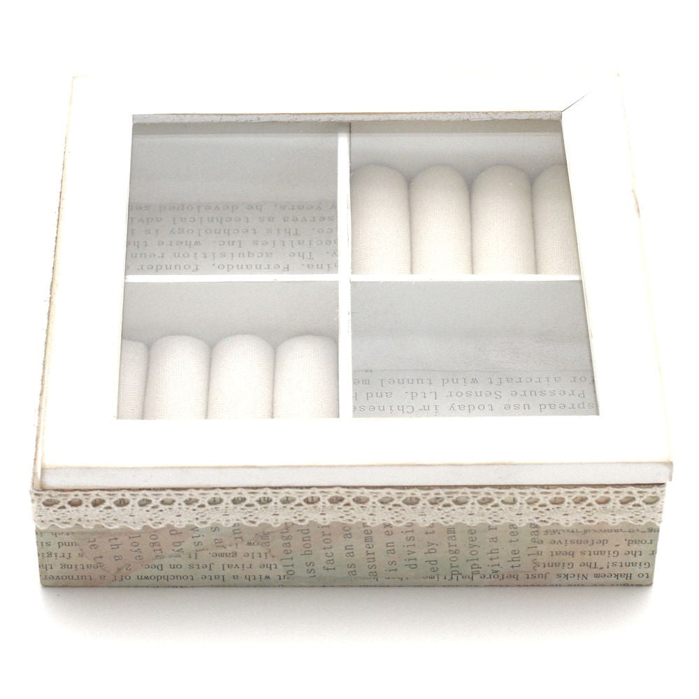 Boîte à bijoux bois et tissu