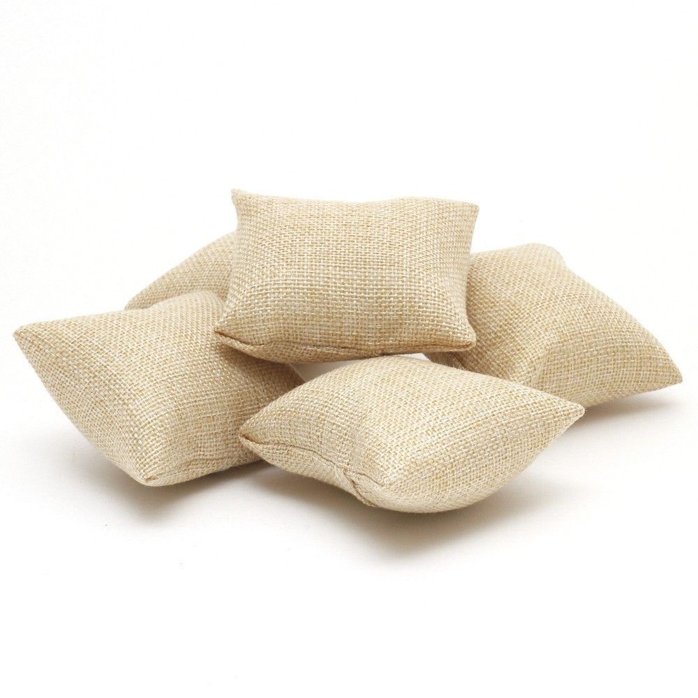 Coussin montre et bracelet en jute 8 x 7 cm