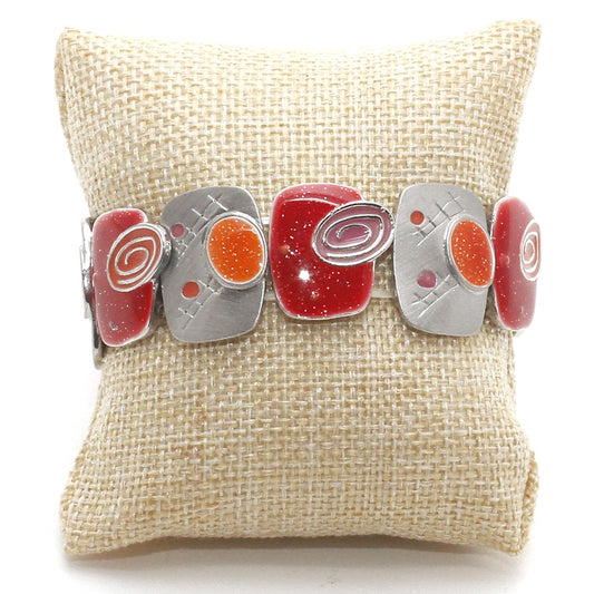 Coussin montre et bracelet en jute 8 x 7 cm