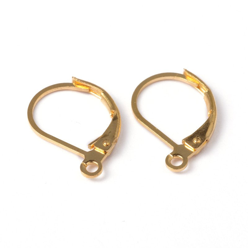 Support boucles d'oreilles dormeuses 15 x 10 mm (10 pièces)