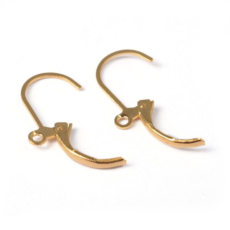 Support boucles d'oreilles dormeuses 15 x 10 mm (10 pièces)