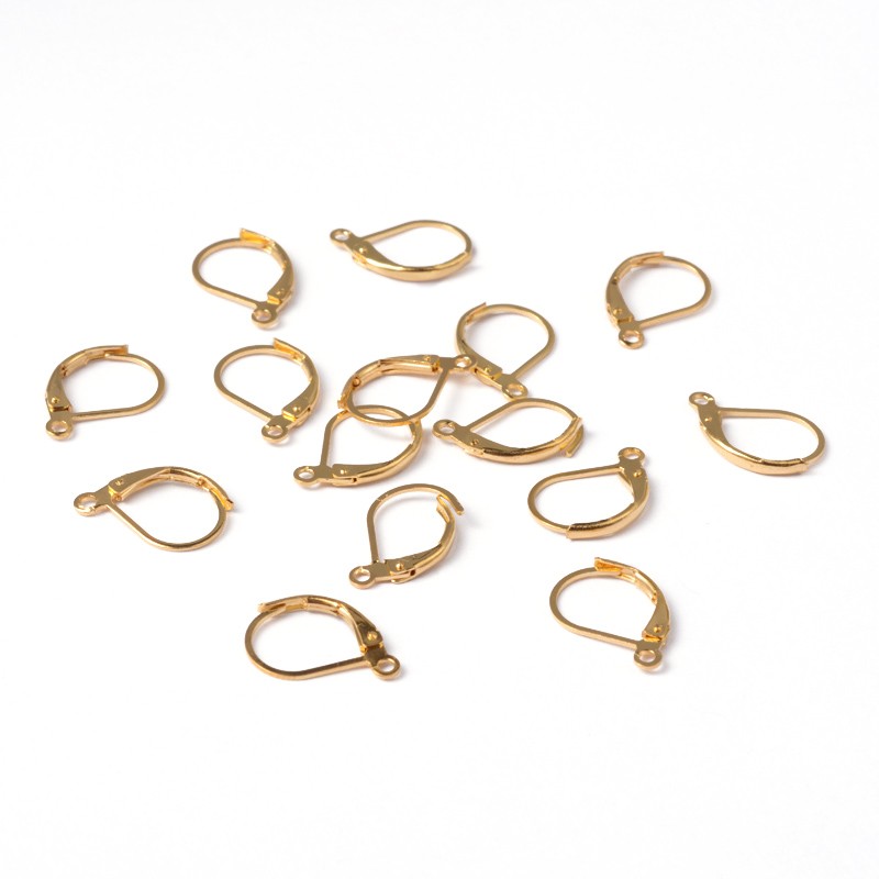Support boucles d'oreilles dormeuses 15 x 10 mm (10 pièces)