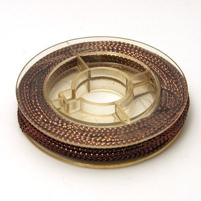 Fil nylon tréssé 0.6mm couleur métallisée (10 m)