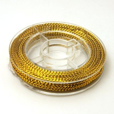 Fil nylon tréssé 0.6mm couleur métallisée (10 m)