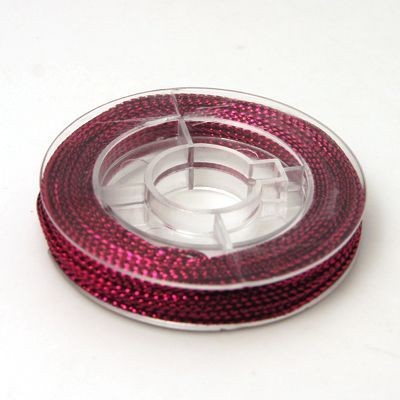 Fil nylon tréssé 0.6mm couleur métallisée (10 m)