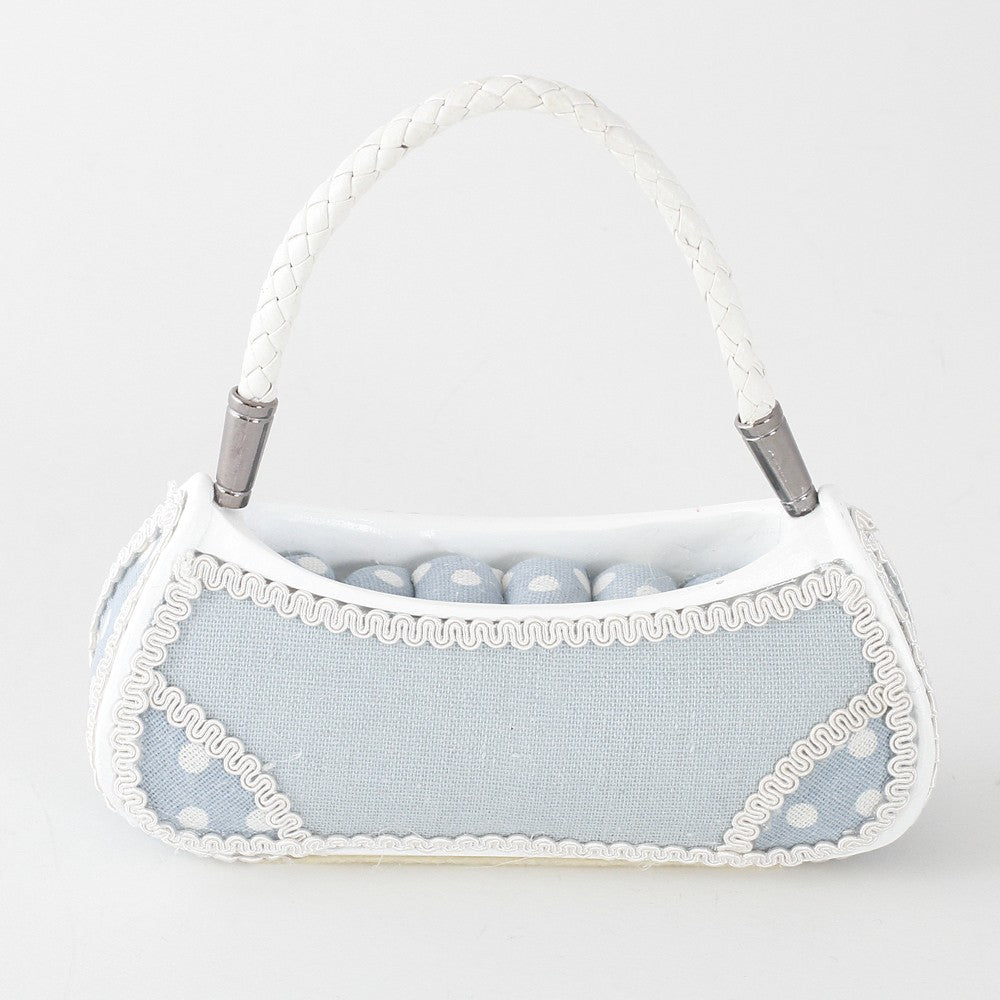 Porte bague sac à main bleu PM