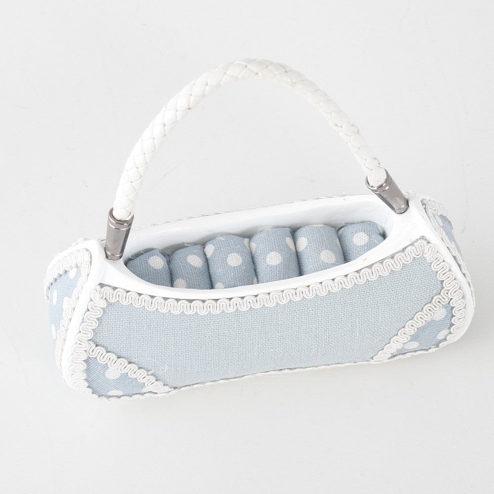 Porte bague sac à main bleu PM