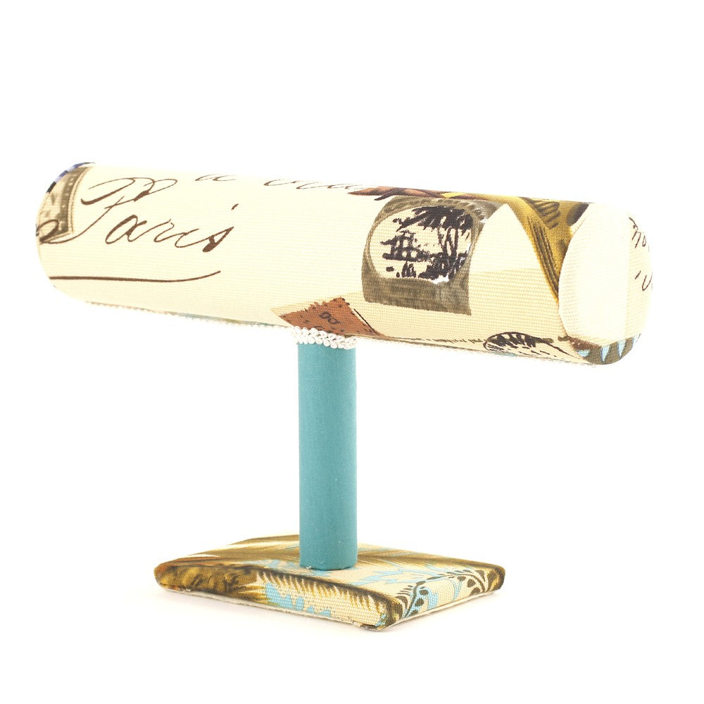 Support bracelet montres jonc en tissu à 1 rang