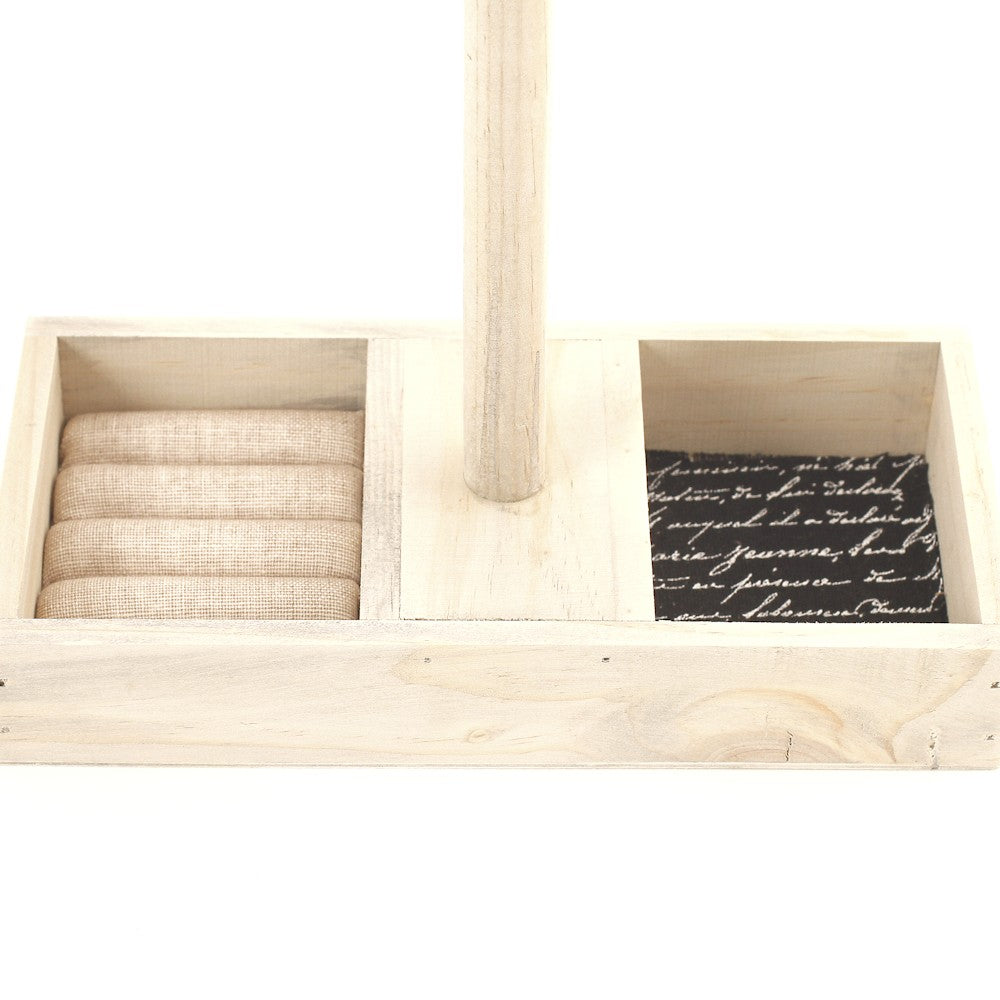 Jonc porte bracelet 1 rang bois et tissu Paris