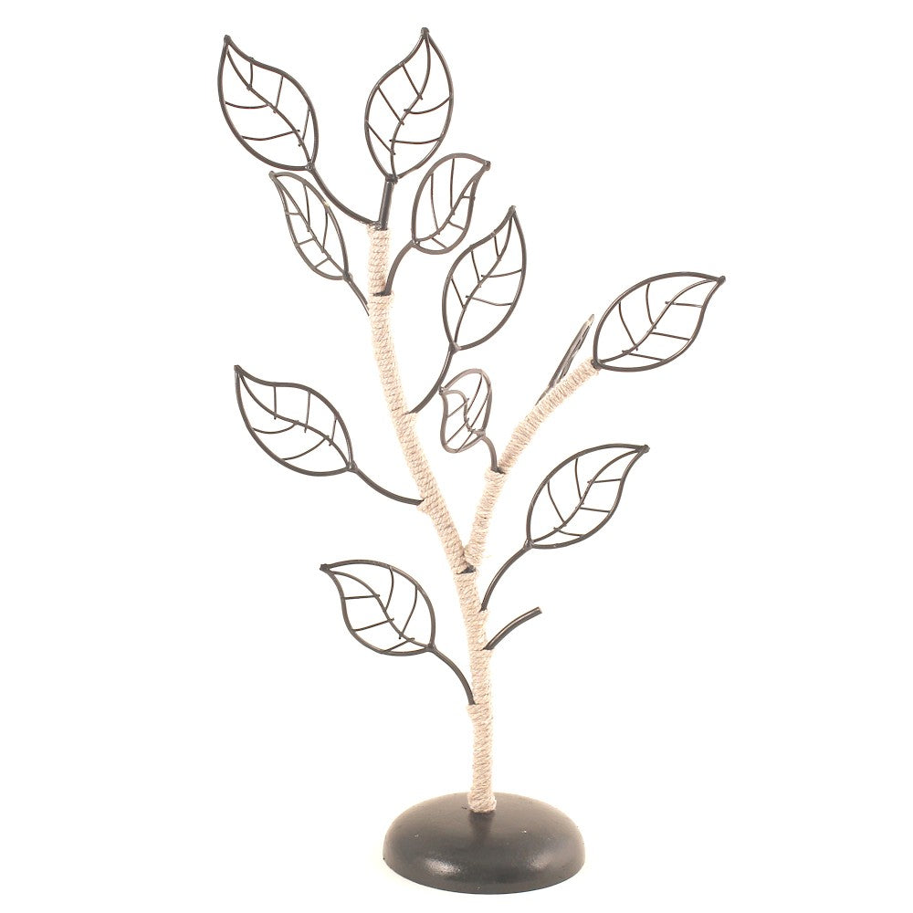 Porte bijoux arbre métal et sisal