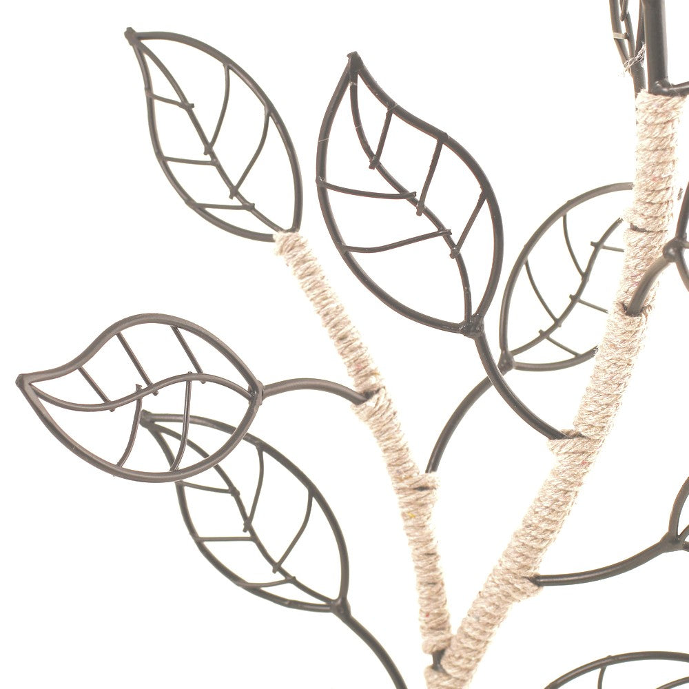 Porte bijoux arbre métal et sisal