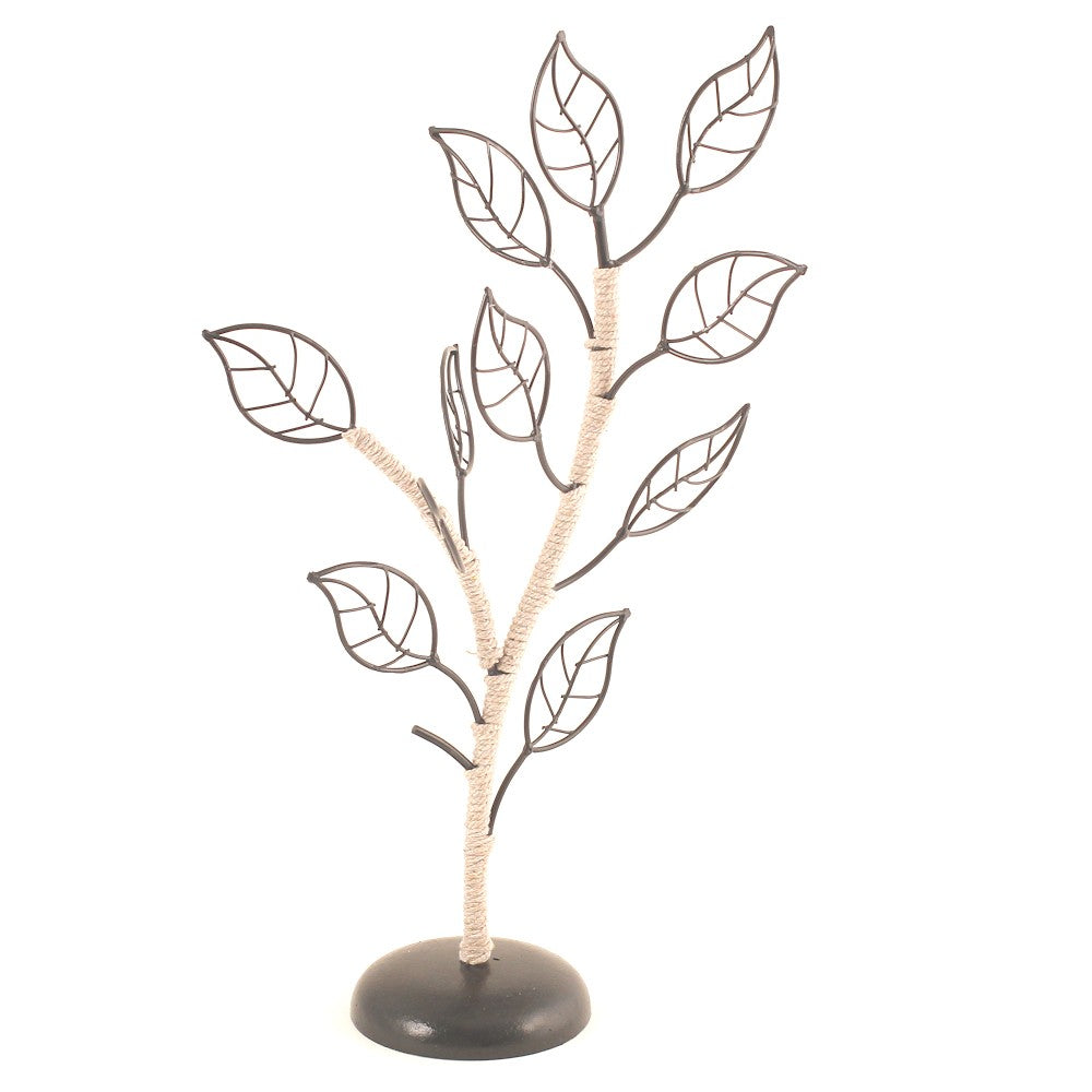 Porte bijoux arbre métal et sisal