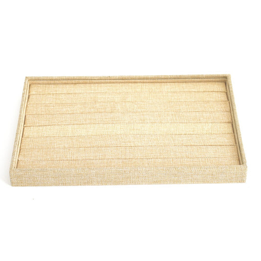 Plateau bijoux présentoir bague en toile de jute