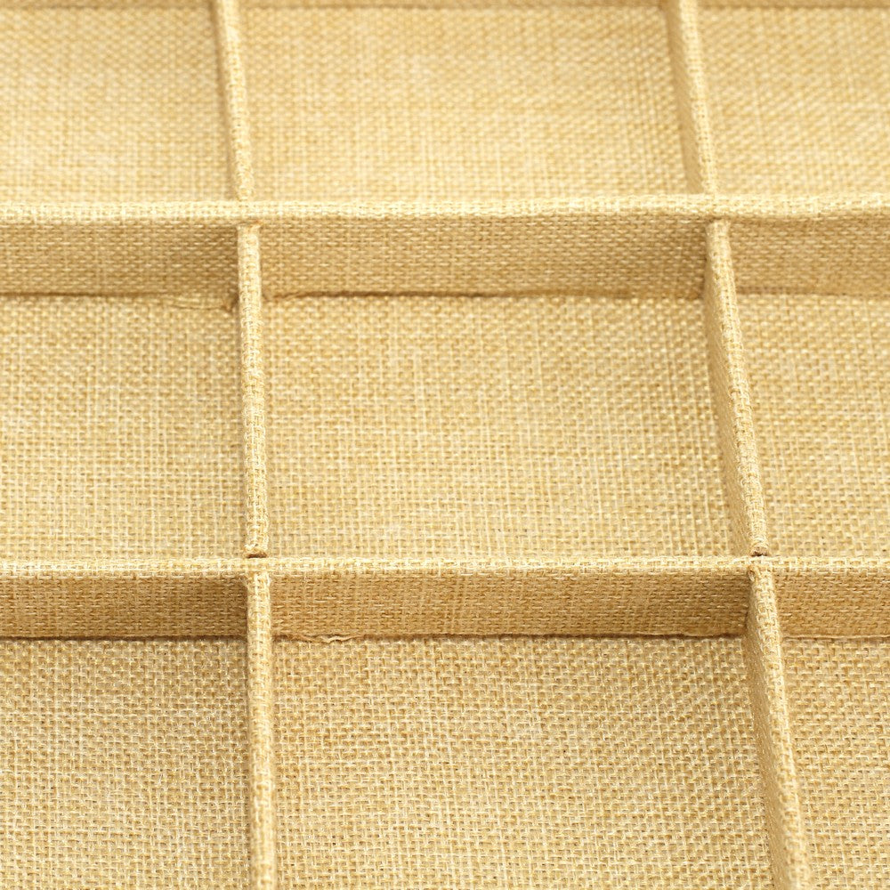 Plateau bijoux à 12 compartiments toile de jute