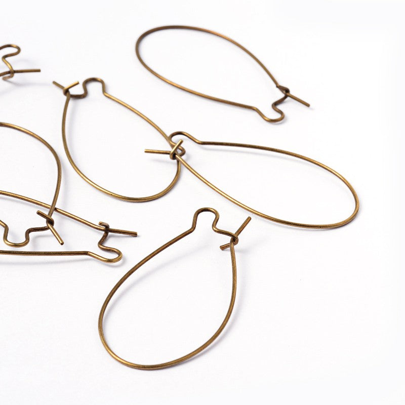 Attache boucle d'oreille crochet 43 mm (50 pièces)