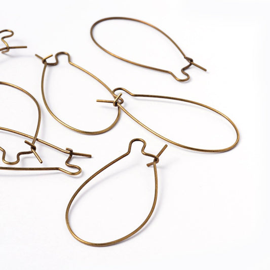 Attache boucle d'oreille crochet 43 mm (50 pièces)