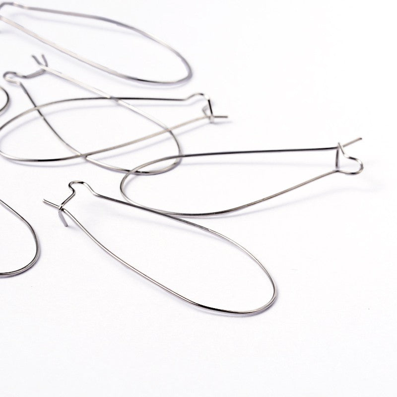 Attache boucle d'oreille crochet 43 mm (50 pièces)