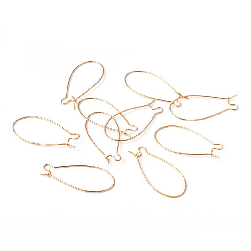 Attache boucle d'oreille crochet 43 mm (50 pièces)