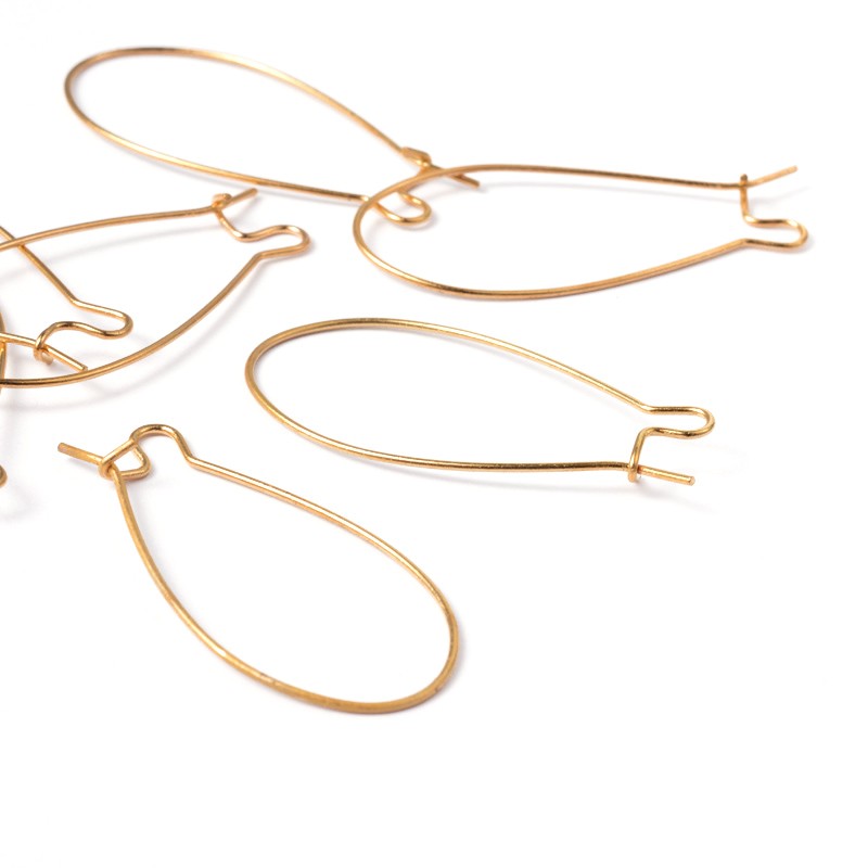 Attache boucle d'oreille crochet 43 mm (50 pièces)