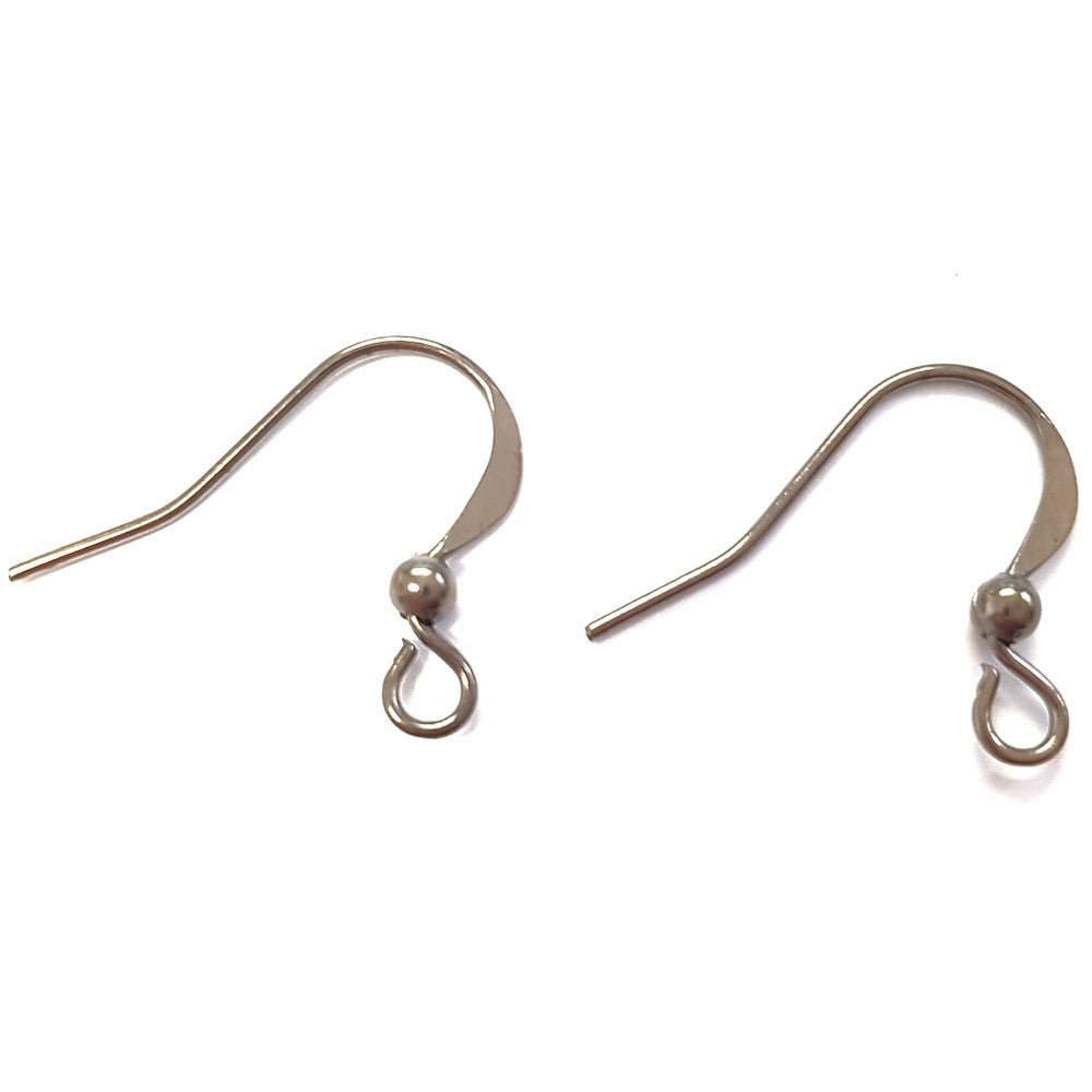 Crochets boucle d'oreille 15 mm avec boule (20 pièces)