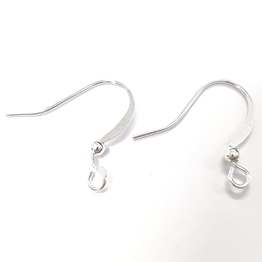 Crochets boucle d'oreille 15 mm avec boule (20 pièces)