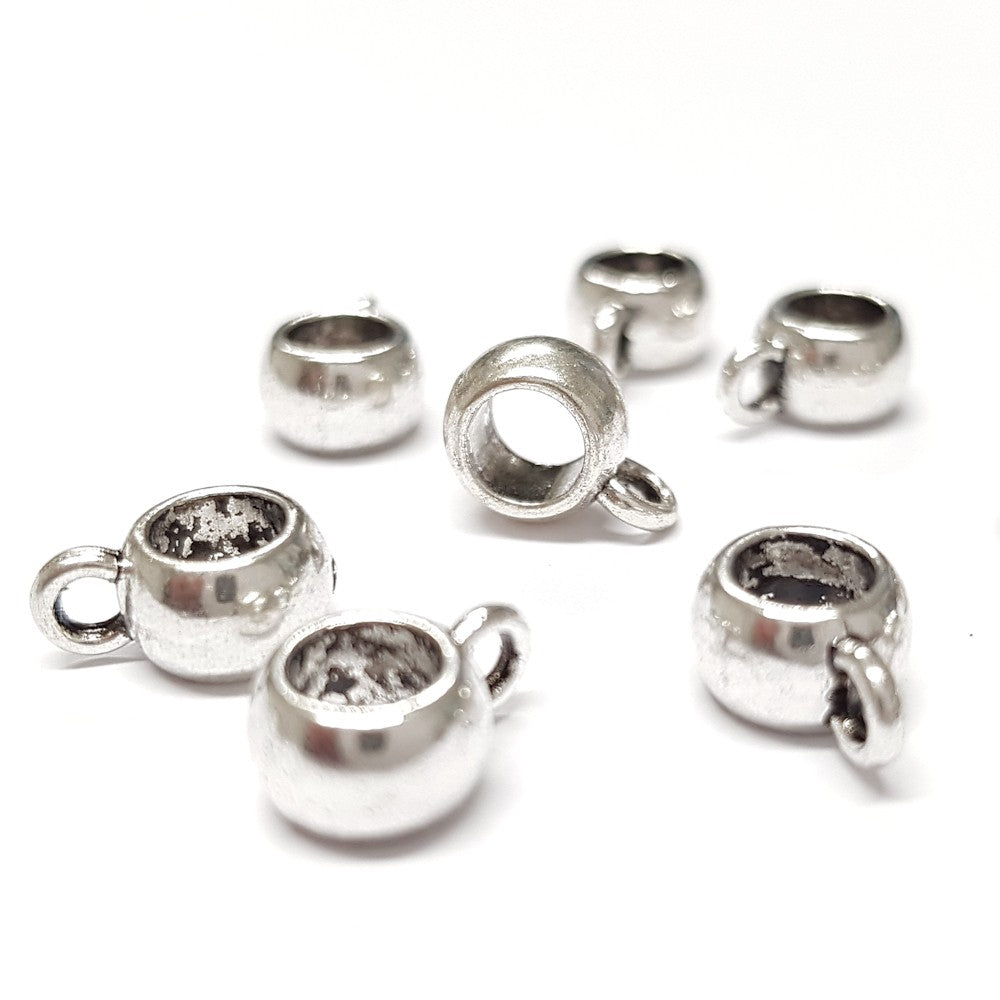 Bélière pendentif ronde pour fil de 4 mm  (10 pièces)