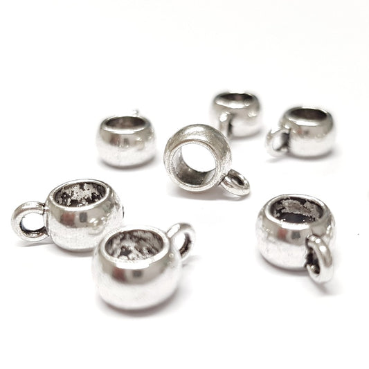 Bélière pendentif ronde pour fil de 4 mm  (10 pièces)