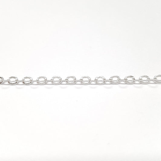 Chaine ronde à maillons croisés 2,5 x 2 mm (1 mètre)