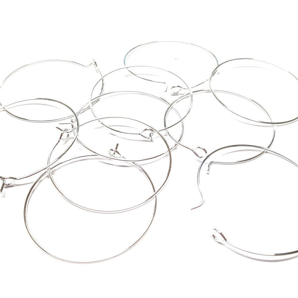 Boucle d'oreille créole cerceaux 30 mm (10 pièces)