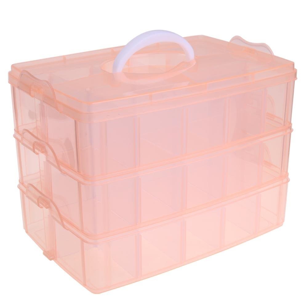 Boite de rangement plastique bijoux apprêts 30 compartiments