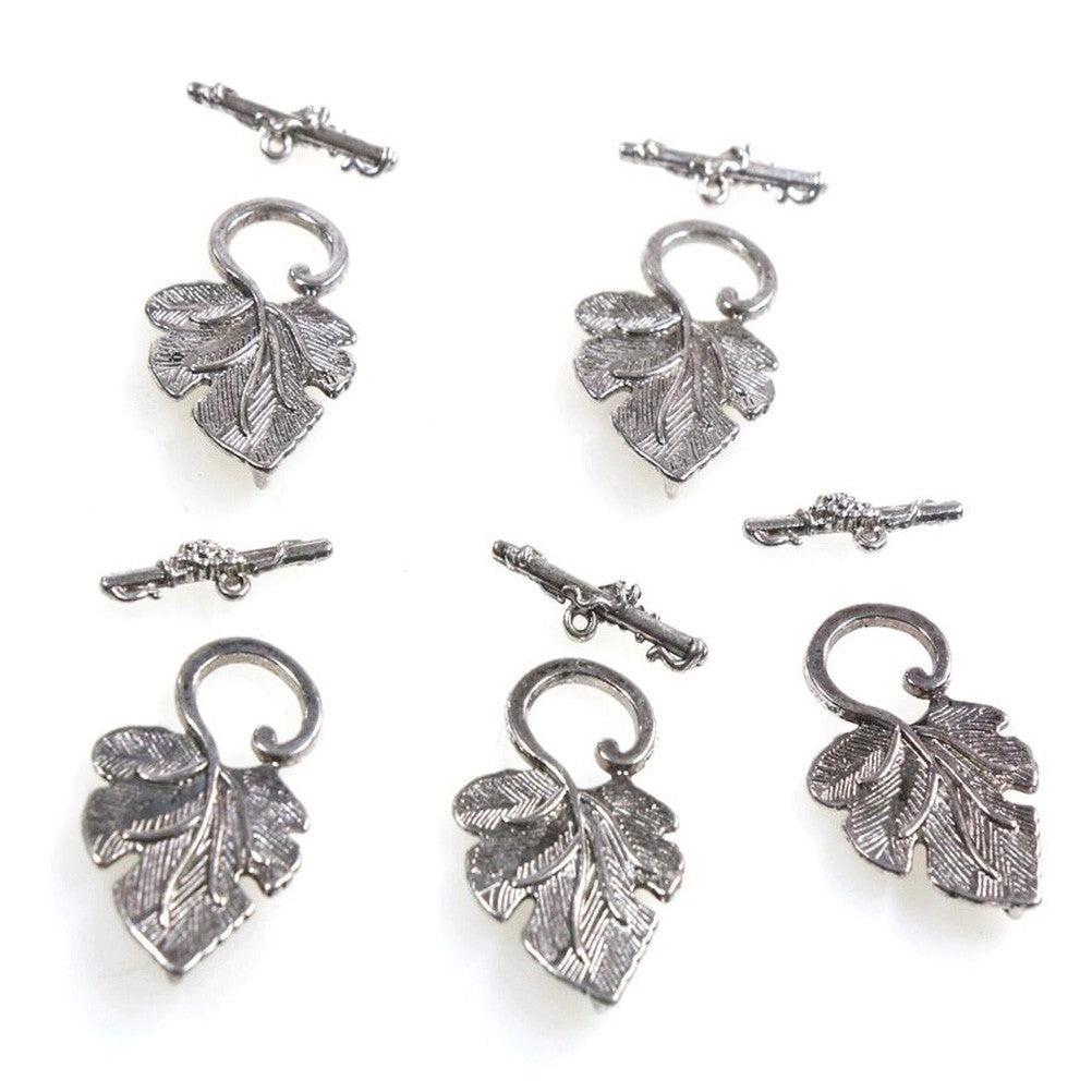 Fermoir t toggle Feuille de Vigne 36 x 22 mm (5 pièces)