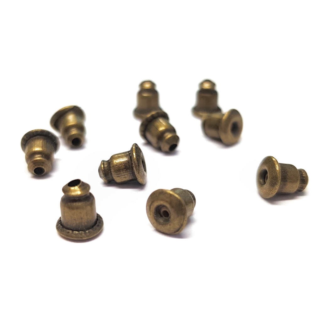 Fermoir boucle d'oreille plaqué laiton (10 pièces)