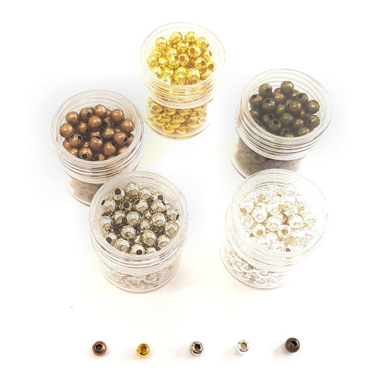 Perles intercalaires 4 mm kit plusieurs couleurs