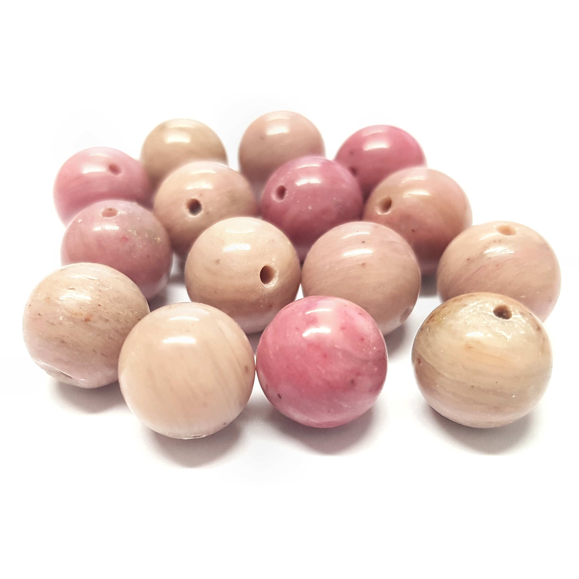 Perles rondes pierre gemme naturelle rhodochrosite