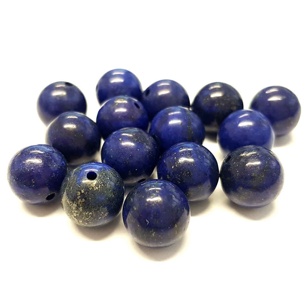 Perles rondes pierre gemme naturelle lapis-lazuli