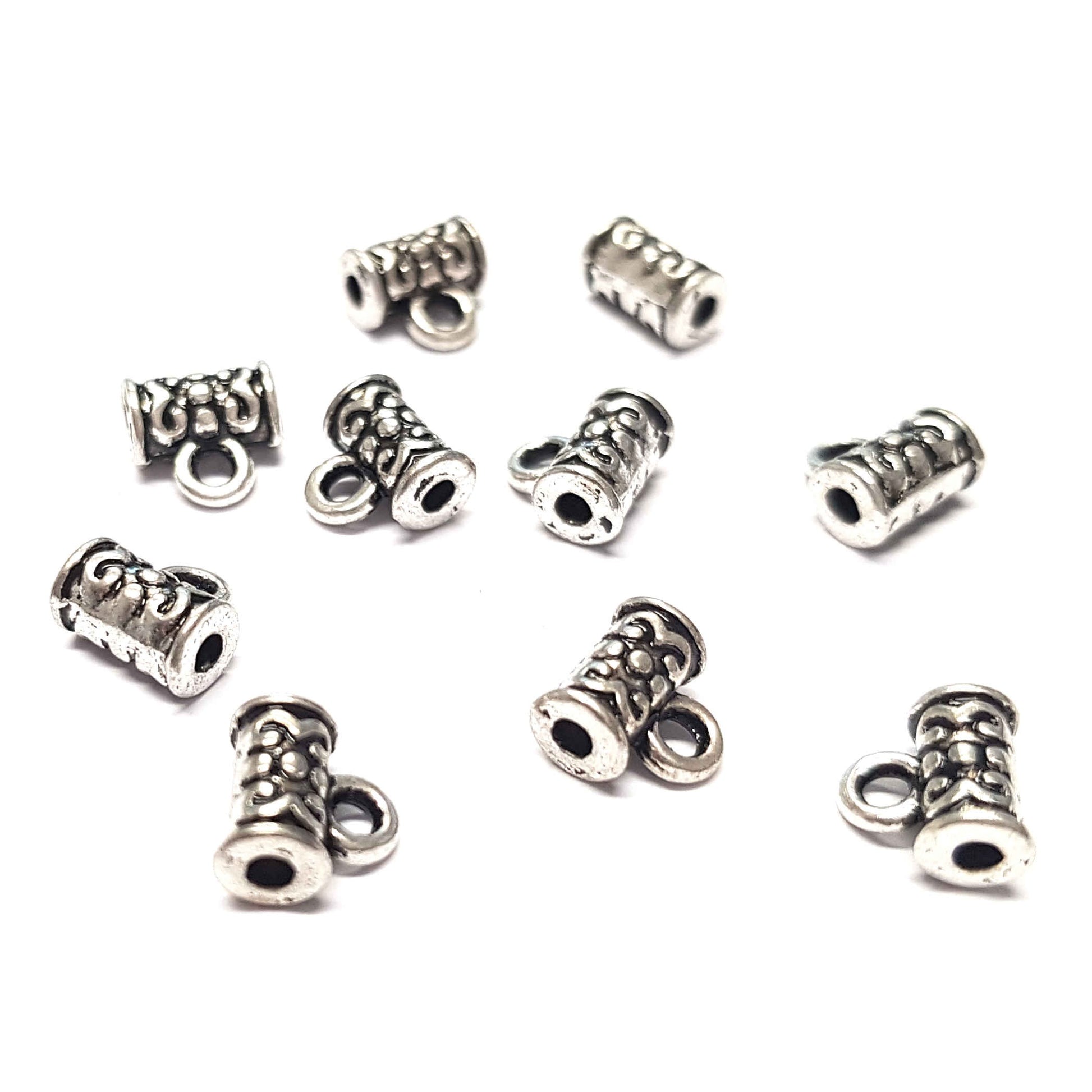 Bélière pendentif tonneau 7 x 7 x 4.5 mm (10 pièces)