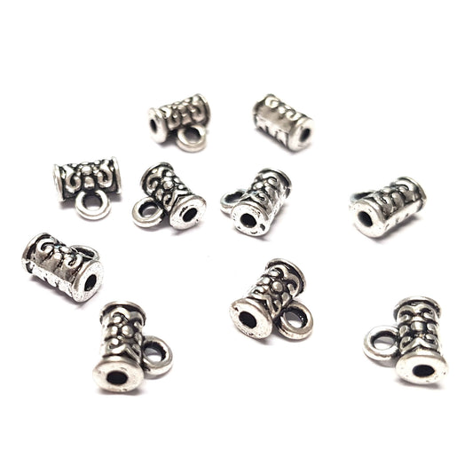 Bélière pendentif tonneau 7 x 7 x 4.5 mm (10 pièces)