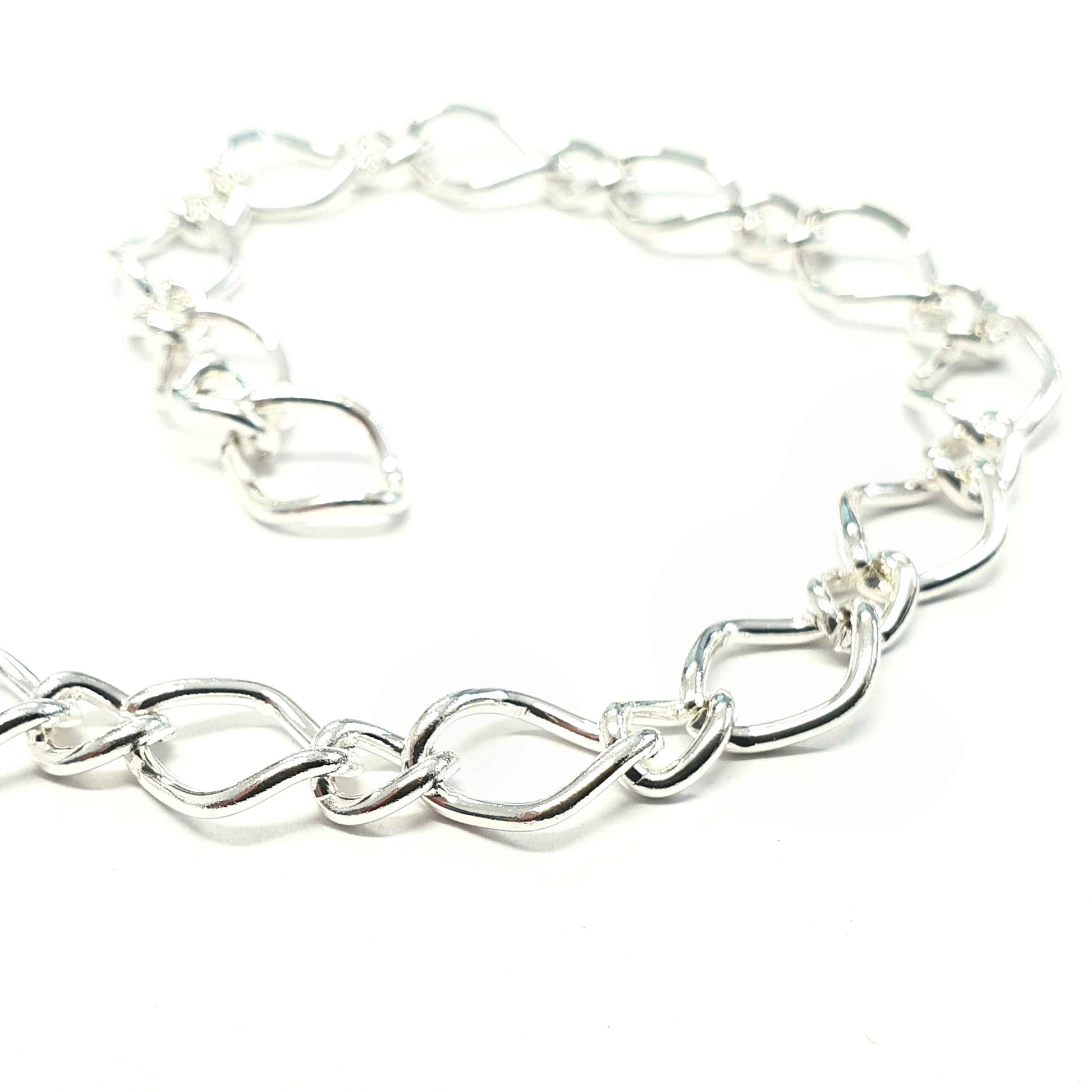 Chaine maille 10 x 7 mm argentée