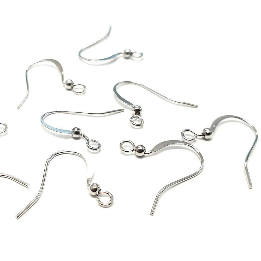 Crochets boucle d'oreille 15 mm avec boule (20 pièces)