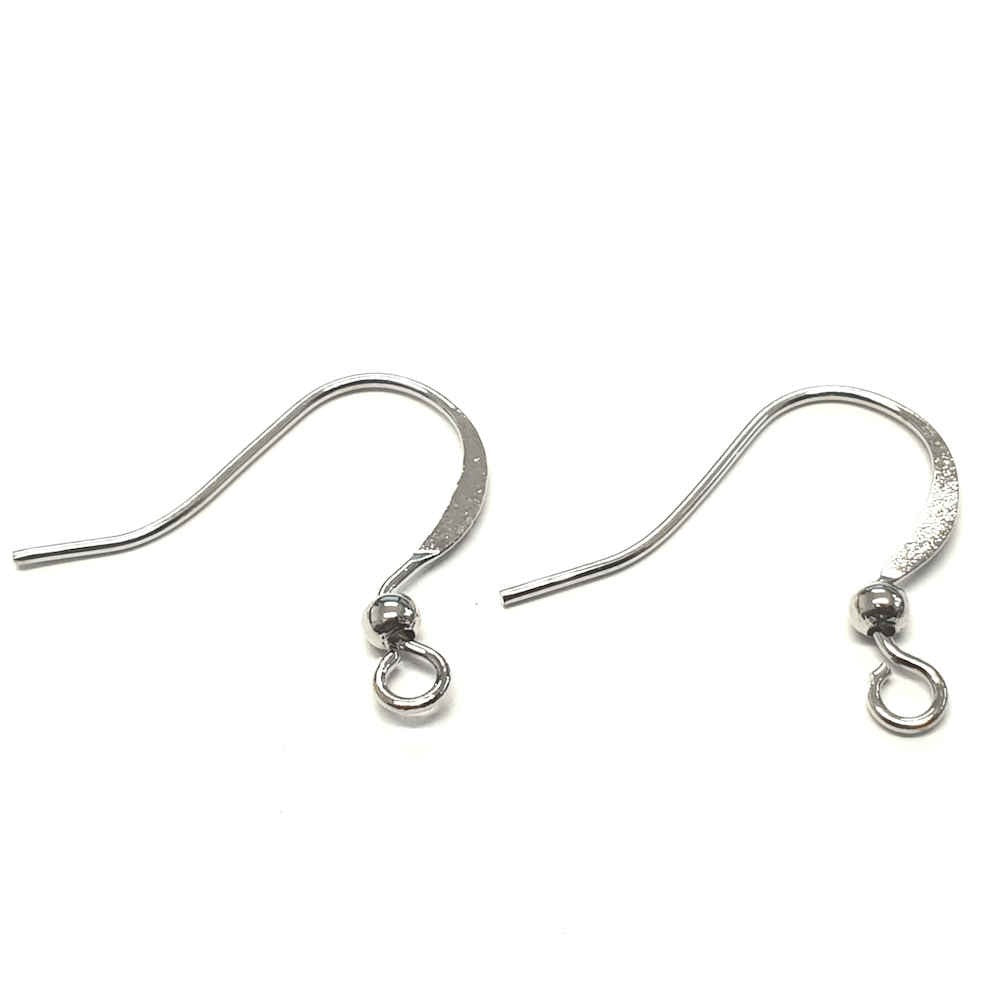 Crochets boucle d'oreille 15 mm avec boule (20 pièces)