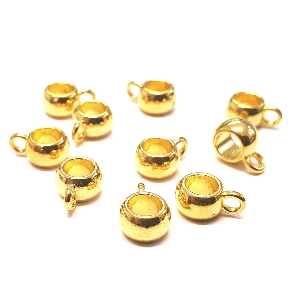 Bélière pendentif ronde pour fil de 4 mm (10 pièces)