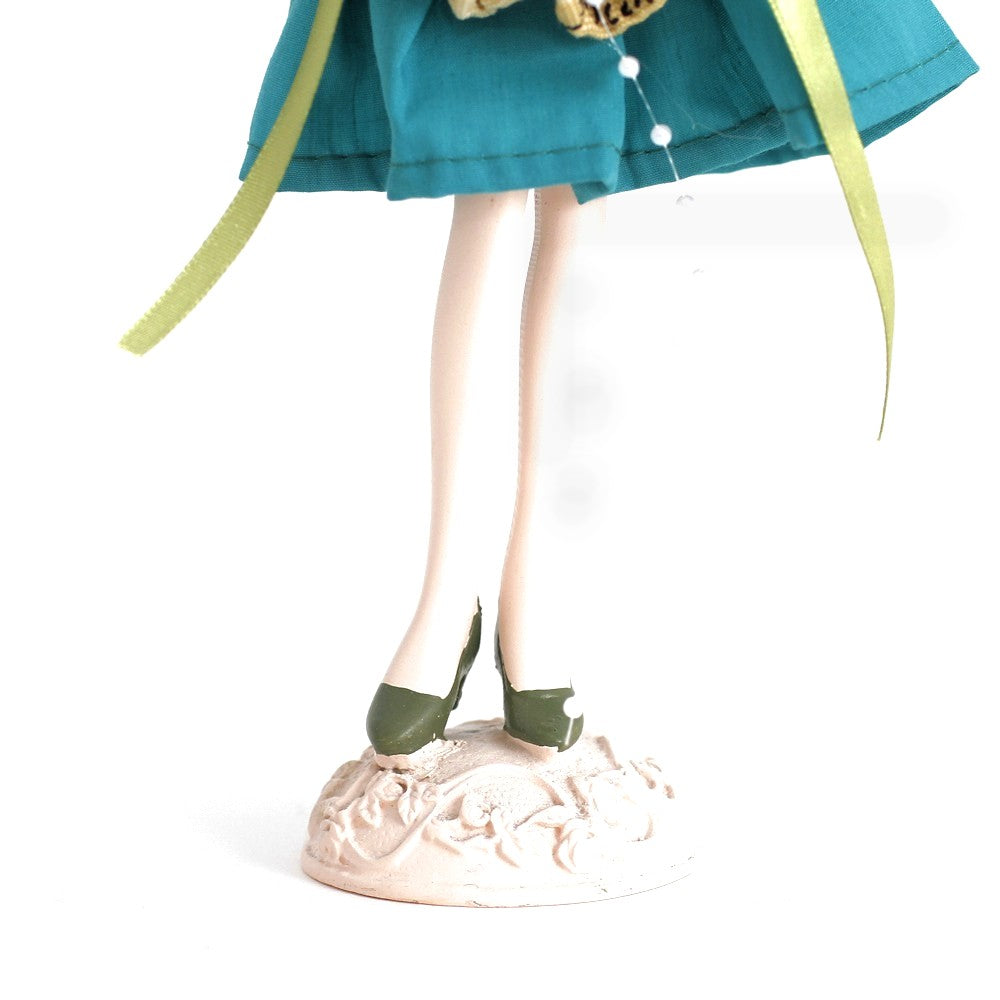 Porte bijoux mixte poupée robe bariolée