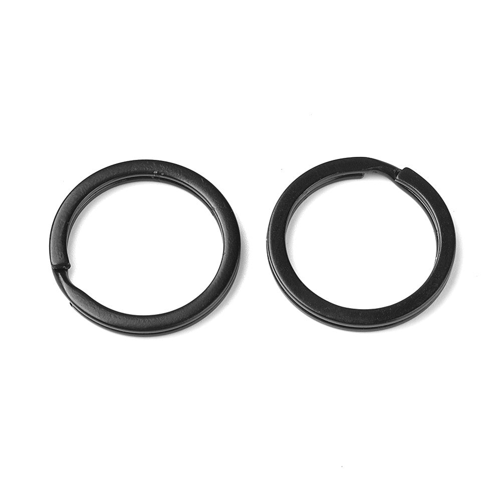 Anneaux support porte clé 25 mm noir