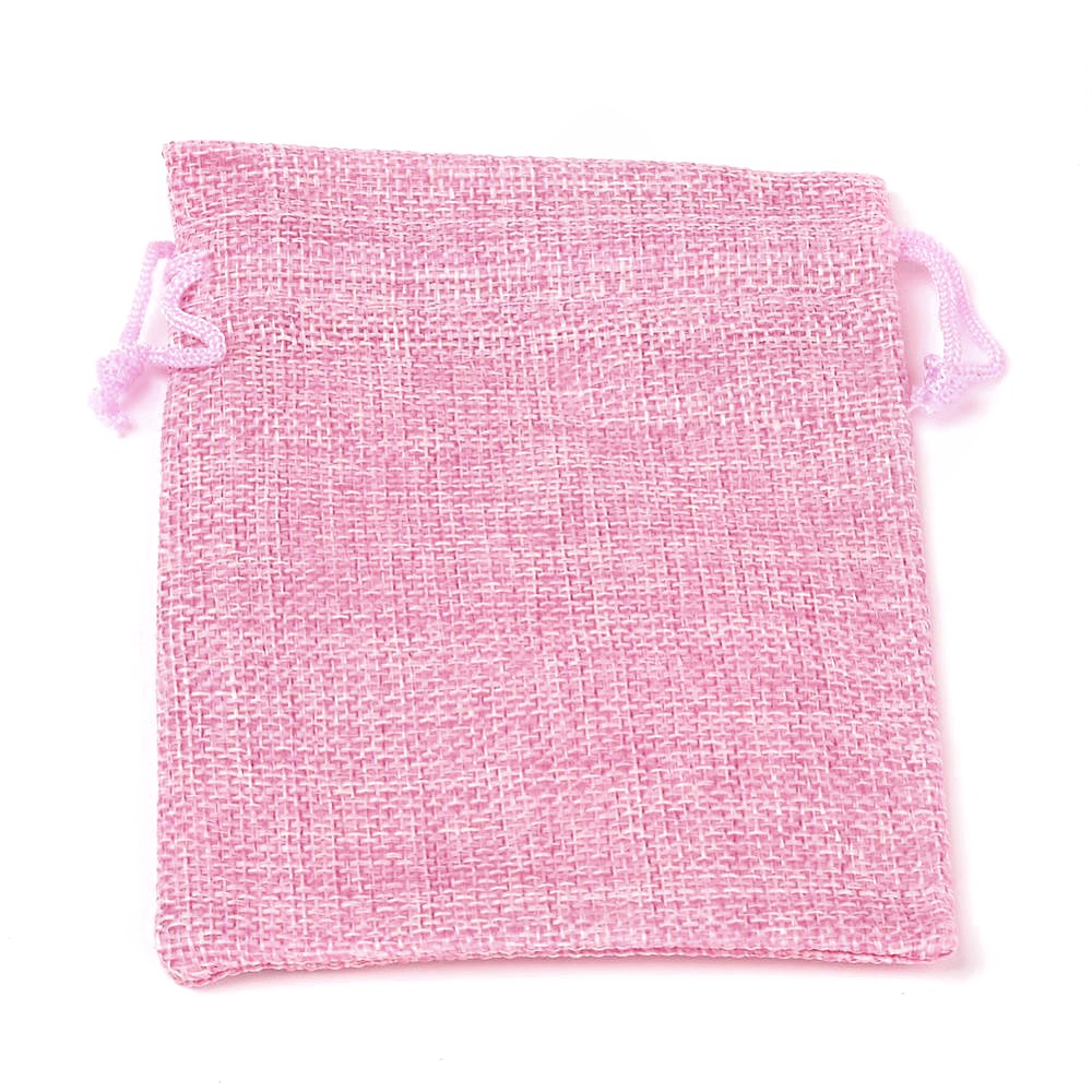 Pochettes jute 18x13 cm avec cordon lot de 10