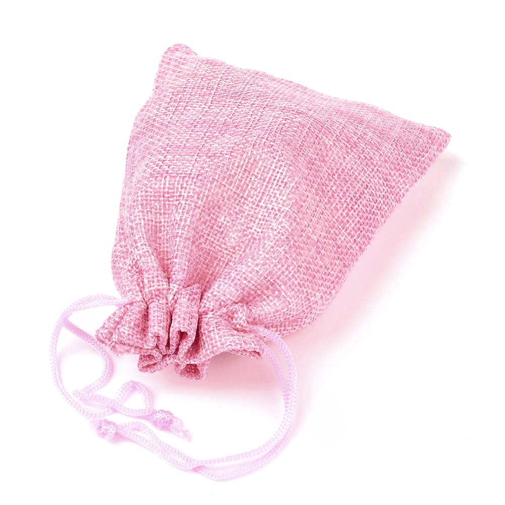 Pochettes jute 18x13 cm avec cordon lot de 10