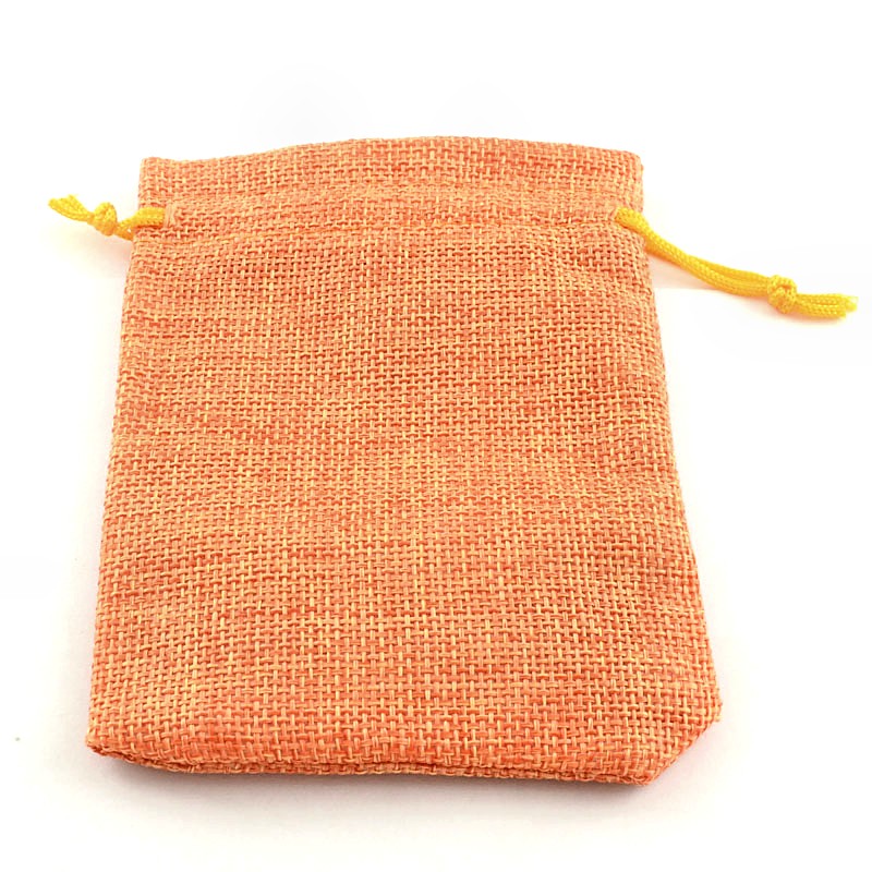 Pochettes jute 18x13 cm avec cordon lot de 10